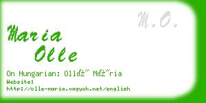 maria olle business card